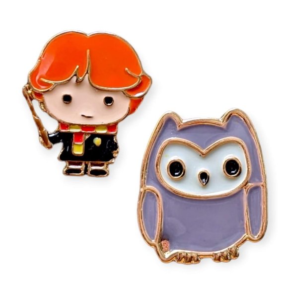 Harry Potter Enamel Pins: Ron Weasley and Errol the Owl